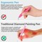 Ergonomic Diamond Art Pen Kit with 3 Metal Tips, Diamond Art Accessories with Glue For 5D Painting, Diamond Drill Pen Kit for Adults
